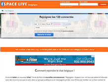 Tablet Screenshot of belgique.espace-live.com