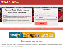 Tablet Screenshot of maroc.espace-live.com